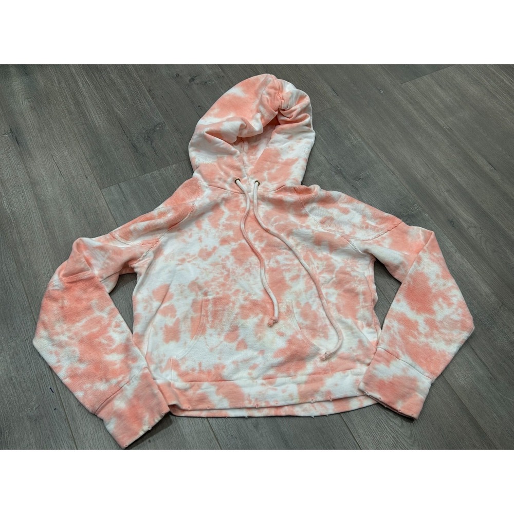 LoveShackFancy Hoodie Womens S Pink Tie Dye Cotton‎ Streetwear Y2K Cozy Lounge